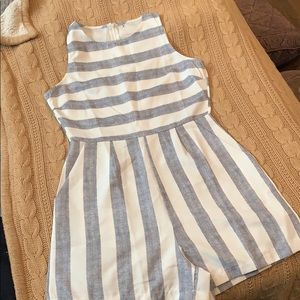 Grey and white romper